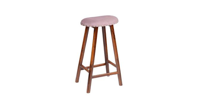 Zayne Solid Wood Bar Stools in Polished Finish (Pink) by Urban Ladder - Front View Design 1 - 606149