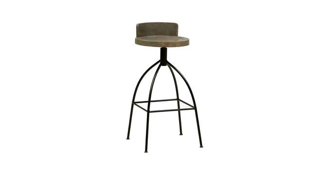 Wren Metal Bar Stools in Polished Finish (Black) by Urban Ladder - Front View Design 1 - 606154