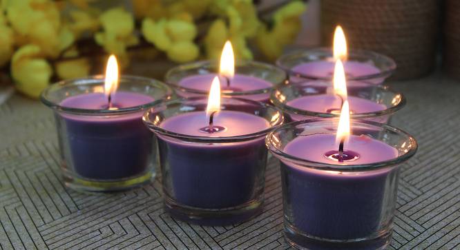 James Lavender Filed Scented Candles Set of 6 (Purple) by Urban Ladder - Front View Design 1 - 607097