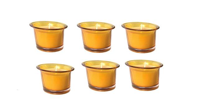 Mario Sweet Pea Jasmine  Scented Candles Set of 6 (Yellow) by Urban Ladder - Front View Design 1 - 607101
