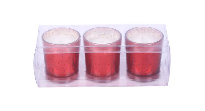 Elmer Sweet Pea Jasmine Scented Candles Set of 3 (Red) by Urban Ladder - Design 1 Side View - 607117