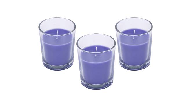 Bilbo Lavender Field Scented Candles Set of 3 (Purple) by Urban Ladder - Front View Design 1 - 607182