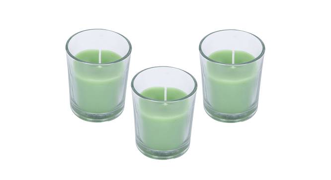 Byron Fresh Bamboo Scented Candles Set of 3 (Green) by Urban Ladder - Front View Design 1 - 607184
