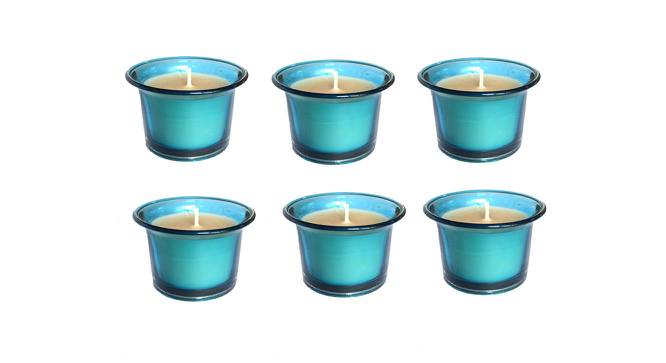 Max Unscented Candles Set of 6 (Blue) by Urban Ladder - Front View Design 1 - 607196