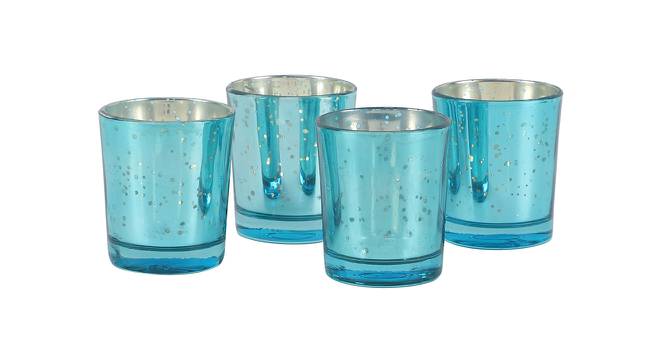 Duke Green Glass Tealight Holders -  Set Of 4 (Green) by Urban Ladder - Front View Design 1 - 607247
