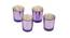 Edison Purple Glass Tealight Holders -  Set Of 4 (Purple) by Urban Ladder - Front View Design 1 - 607248