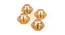 Lionel Gold Metal Tealight Holders -  Set Of 4 (Gold) by Urban Ladder - Front View Design 1 - 607262