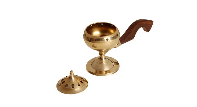 Ignatius Gold Metal Tealight Holders (Gold) by Urban Ladder - Design 1 Side View - 607284