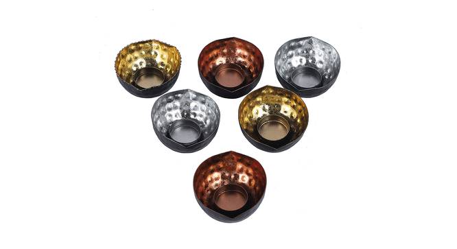 Nix Multicolor Metal Tealight Holders -  Set Of 6 (Multicolor) by Urban Ladder - Front View Design 1 - 607352