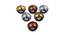 Nix Multicolor Metal Tealight Holders -  Set Of 6 (Multicolor) by Urban Ladder - Front View Design 1 - 607352