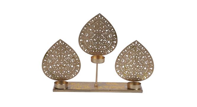 Prince Gold Metal Tealight Holders (Gold) by Urban Ladder - Front View Design 1 - 607357