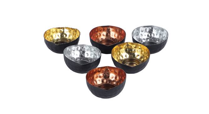 Nix Multicolor Metal Tealight Holders -  Set Of 6 (Multicolor) by Urban Ladder - Design 1 Side View - 607377