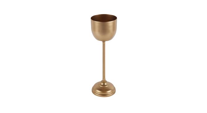Jett Gold Metal Planter Stands - Set Of 3 (Gold) by Urban Ladder - Design 1 Side View - 607629