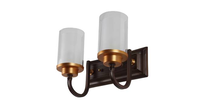 Grayson Brown Metal Wall Light (Brown & Gold) by Urban Ladder - Front View Design 1 - 607813