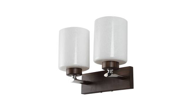 Reese Brown Metal Wall Light (Chrome & Brown) by Urban Ladder - Front View Design 1 - 607814