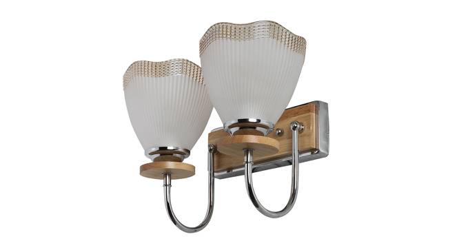 Charlie Brown Metal Wall Light (Chrome & Brown) by Urban Ladder - Front View Design 1 - 607821