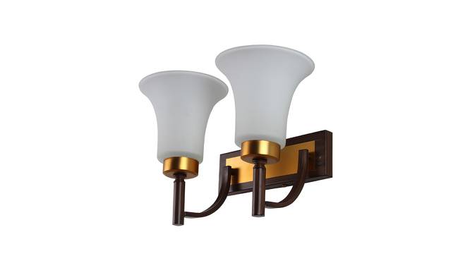 Xavier Brown Metal Wall Light (Brown & Gold) by Urban Ladder - Front View Design 1 - 607826