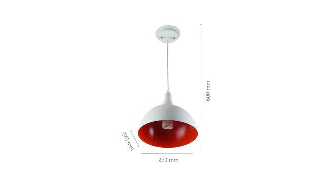 Lyndsey White Metal Hanging Light (White & Orange) by Urban Ladder - Design 1 Dimension - 607895