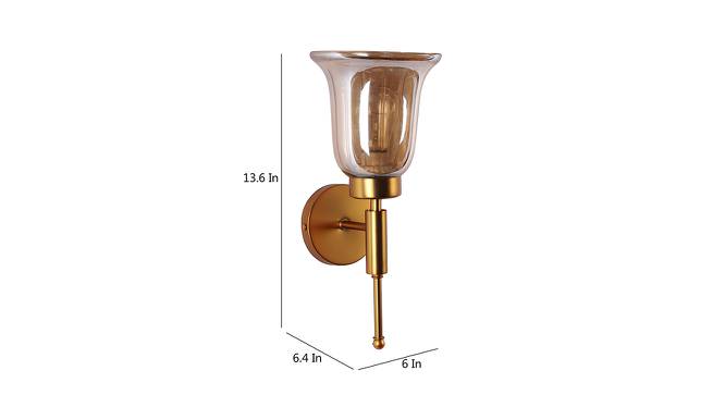 Keira Gold Metal Wall Light (Antique Gold) by Urban Ladder - Design 1 Dimension - 607897