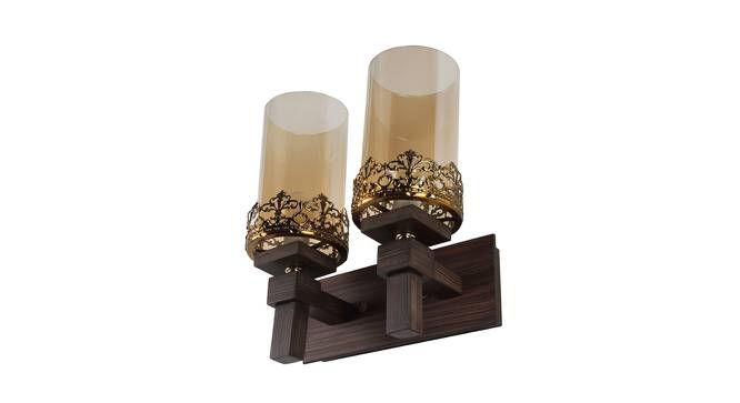 Laurel Brown Metal Wall Light (Brown & Gold) by Urban Ladder - Front View Design 1 - 607945
