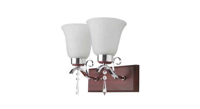 Hank Brown Metal Wall Light (Wood Chrome) by Urban Ladder - Front View Design 1 - 608214