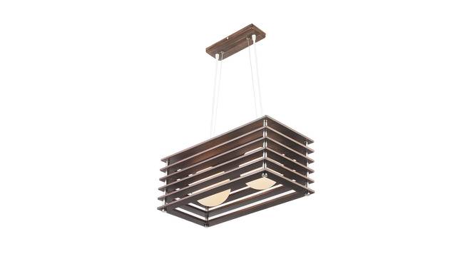Shelly Brown Metal Hanging Light (Dark Wood) by Urban Ladder - Front View Design 1 - 608239