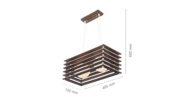 Shelly Brown Metal Hanging Light (Dark Wood) by Urban Ladder - Design 1 Dimension - 608261