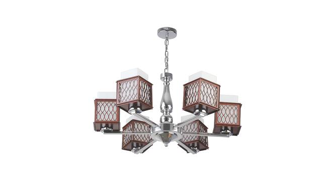 Barbie Metal Chandelier (Chrome Wood) by Urban Ladder - Front View Design 1 - 608302