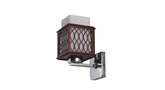Mona Brown Metal Wall Light (Wood Chrome) by Urban Ladder - Front View Design 1 - 608350