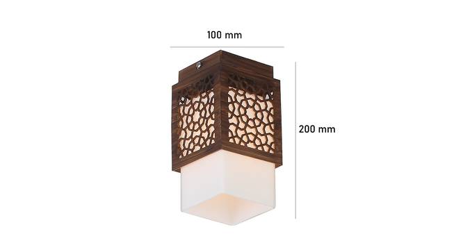 Bernard Brown Metal Ceiling Light (Dark Wood) by Urban Ladder - Design 1 Dimension - 608371