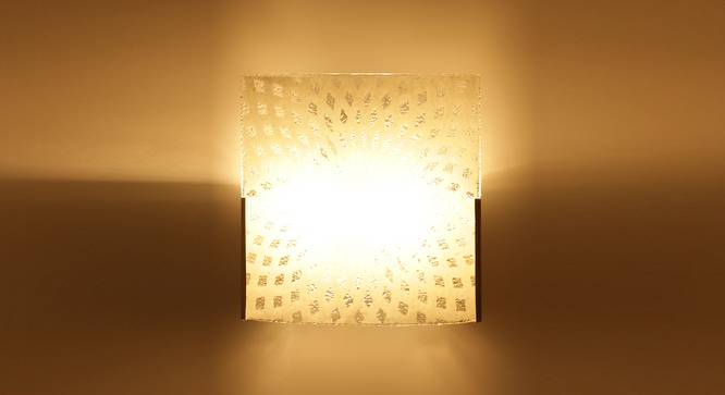 Chelsie White Glass Wall Light (White) by Urban Ladder - Front View Design 1 - 609054
