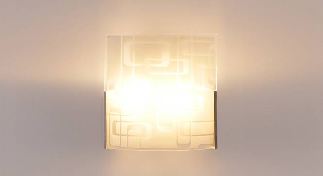 Chelsae White Glass Wall Light (White) by Urban Ladder - Front View Design 1 - 609055