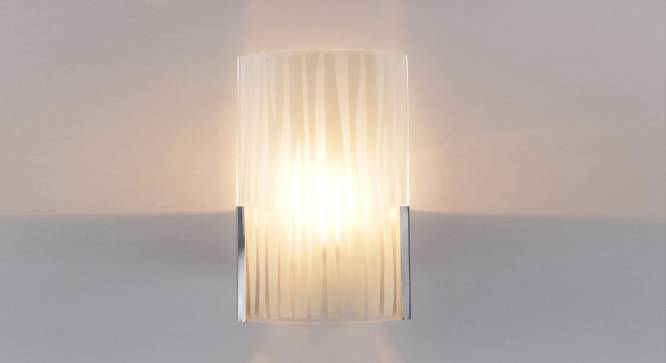 Breiana White Glass Wall Light (White) by Urban Ladder - Front View Design 1 - 609058