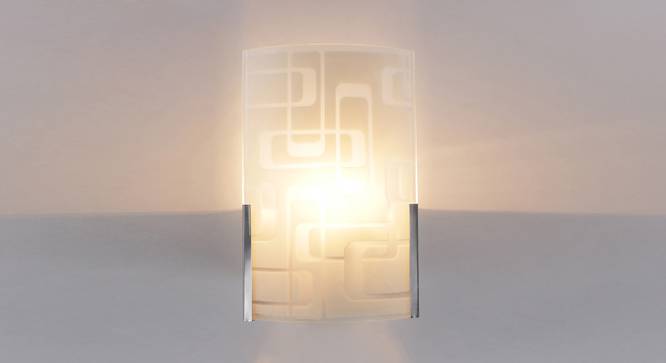 Burr White Glass Wall Light (White) by Urban Ladder - Front View Design 1 - 609060