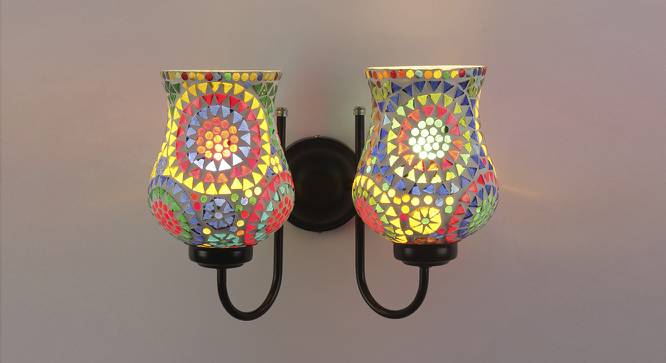 Philip Multicolor Glass Wall Light (Multicolor) by Urban Ladder - Front View Design 1 - 609190