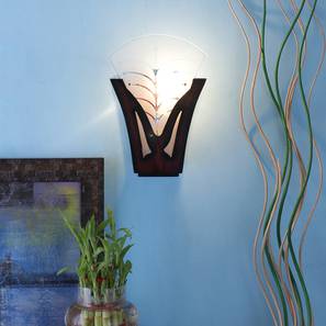 Lighting In Kolkata Design Quenna Brown Glass Wall Light (Brown)