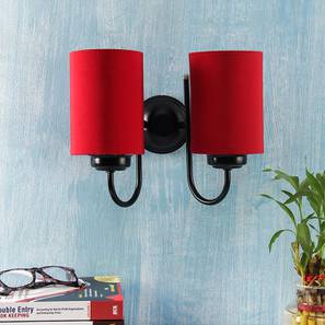 Truman Red Fabric Wall Light-image-1