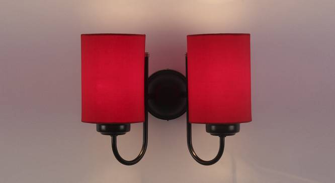 Truman Red Fabric Wall Light (Red) by Urban Ladder - Front View Design 1 - 609425