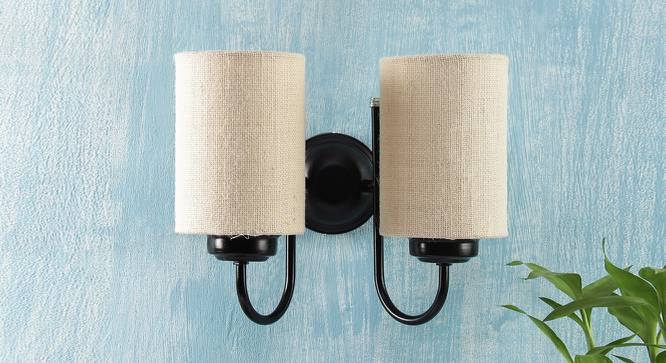 Walt White Natural Fiber Wall Light (White) by Urban Ladder - Front View Design 1 - 609426