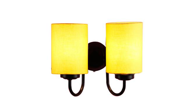 Delbert Yellow Fabric Wall Light (Yellow) by Urban Ladder - Front View Design 1 - 609428