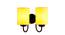 Delbert Yellow Fabric Wall Light (Yellow) by Urban Ladder - Front View Design 1 - 609428