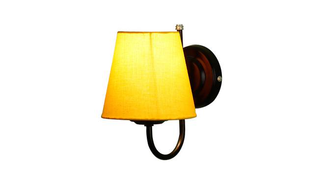 Renfred Yellow Fabric Wall Light (Yellow) by Urban Ladder - Front View Design 1 - 609431