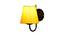 Renfred Yellow Fabric Wall Light (Yellow) by Urban Ladder - Front View Design 1 - 609431