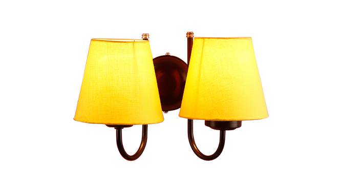 Cheslea Yellow Fabric Wall Light (Yellow) by Urban Ladder - Front View Design 1 - 609435