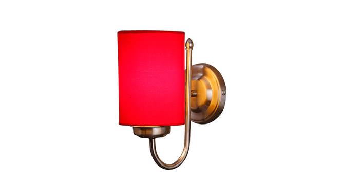 Garrick Red Fabric Wall Light (Red) by Urban Ladder - Front View Design 1 - 609438
