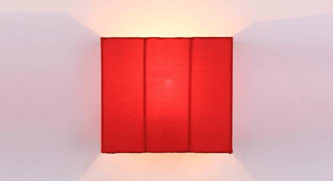 Alvina Red Fabric Wall Light (Red) by Urban Ladder - Front View Design 1 - 609451