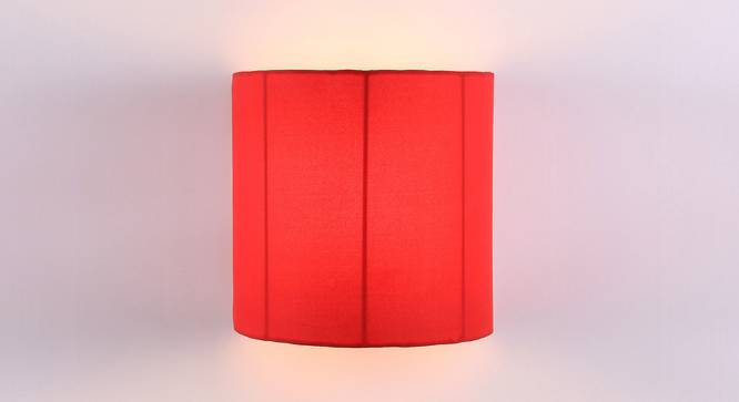 Rayce Red Fabric Wall Light (Red) by Urban Ladder - Front View Design 1 - 609453