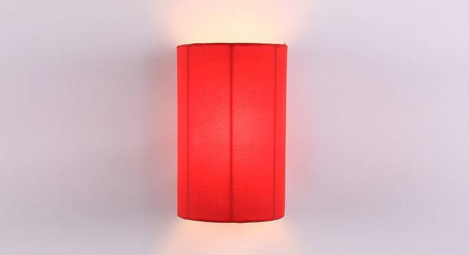 Twila Red Fabric Wall Light (Red) by Urban Ladder - Front View Design 1 - 609454