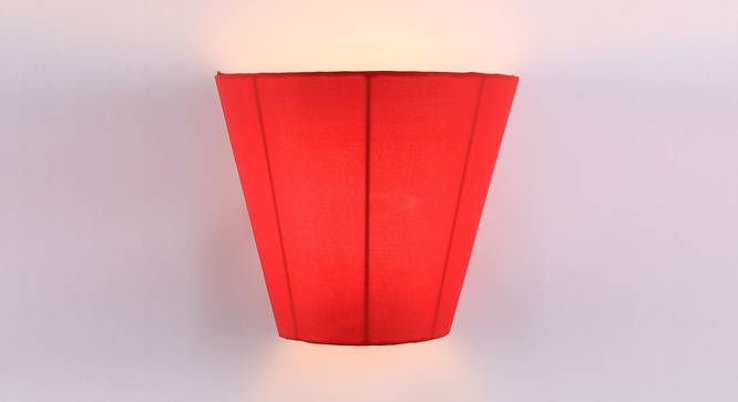 Sexton Red Fabric Wall Light (Red) by Urban Ladder - Front View Design 1 - 609455