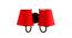 Hether Red Fabric Wall Light (Red) by Urban Ladder - Design 1 Side View - 609476